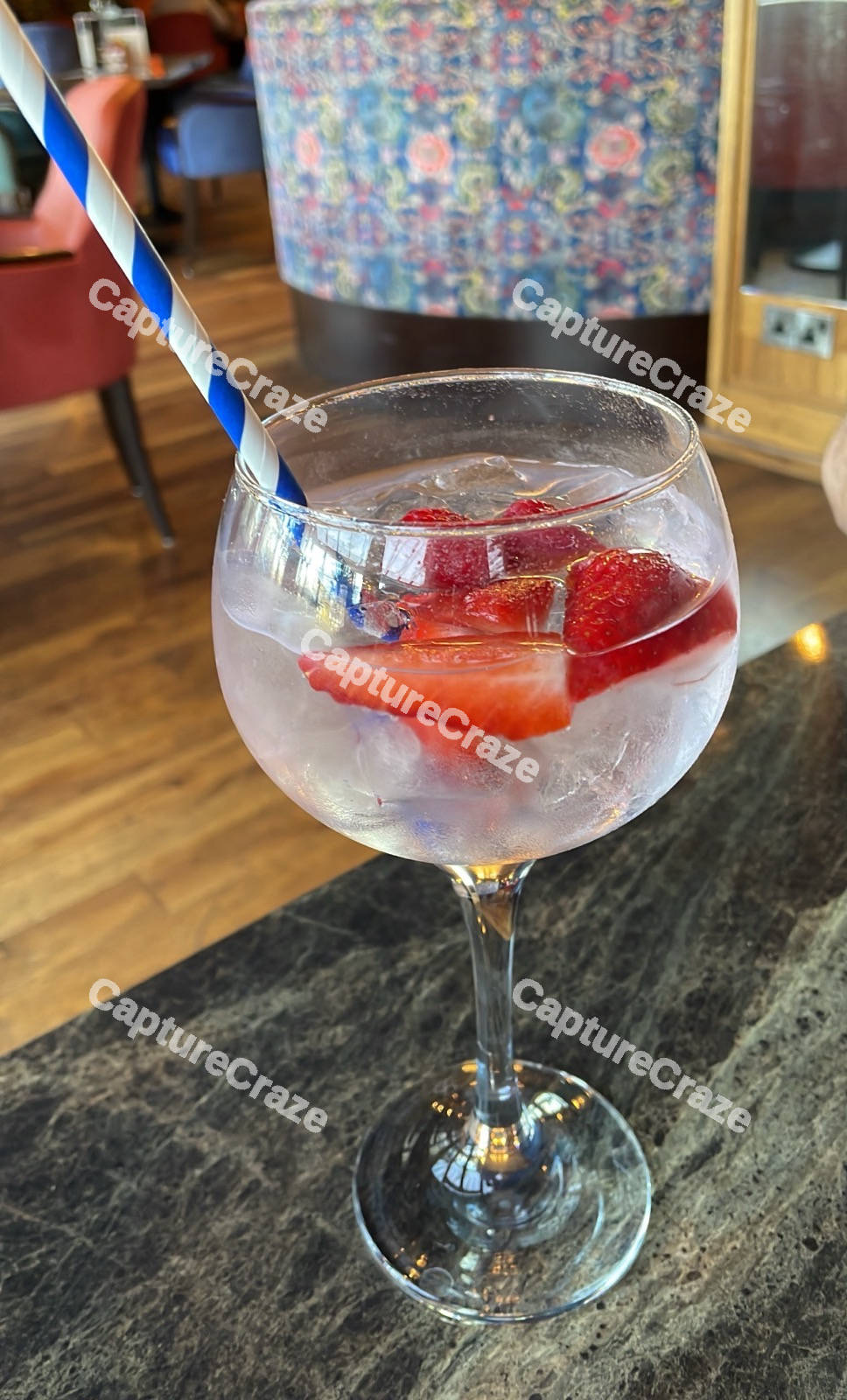 Drink With Strawberry And Raspberry